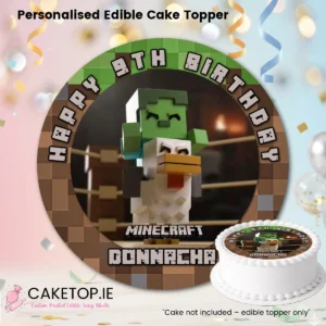 Minecraft Edible Cake Topper