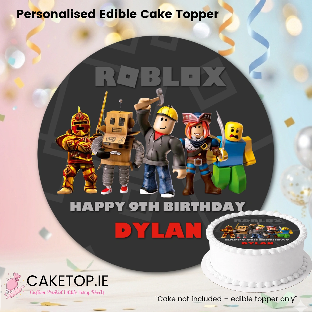 Roblox Edible Cake Topper Roblox Edible Cake Topper
