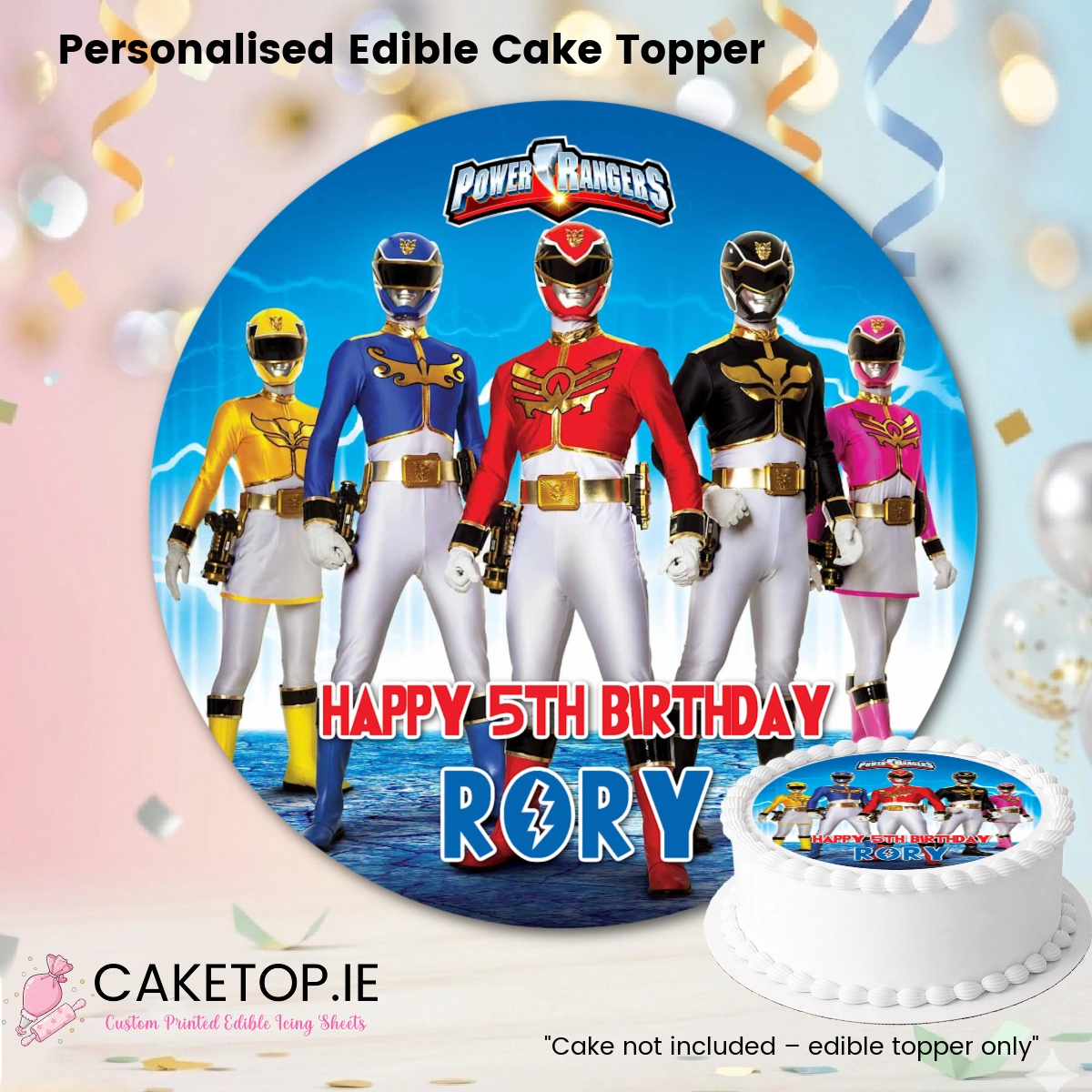 Power Rangers Edible Cake Toppers Power Rangers Edible Cake Toppers