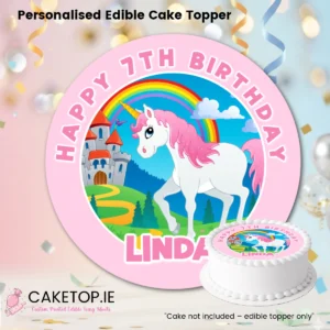 Unicorn Edible Cake Topper