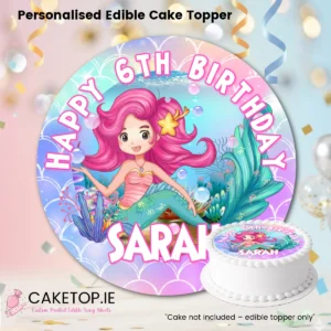 Mermaid Edible Cake Topper