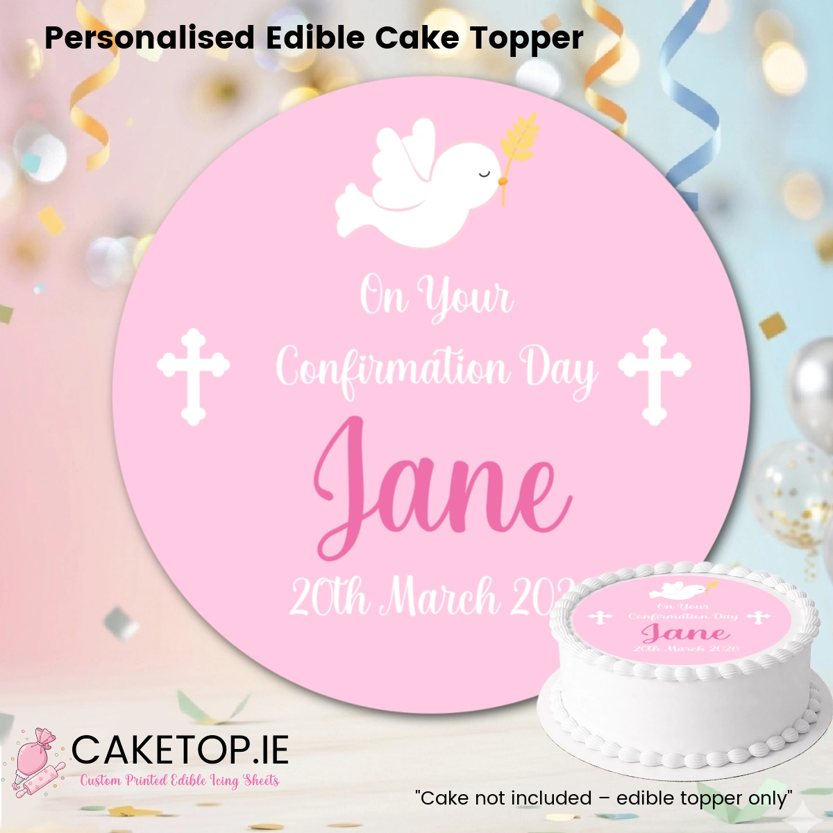 Confirmation Edible Cake Topper Confirmation Edible Cake Topper
