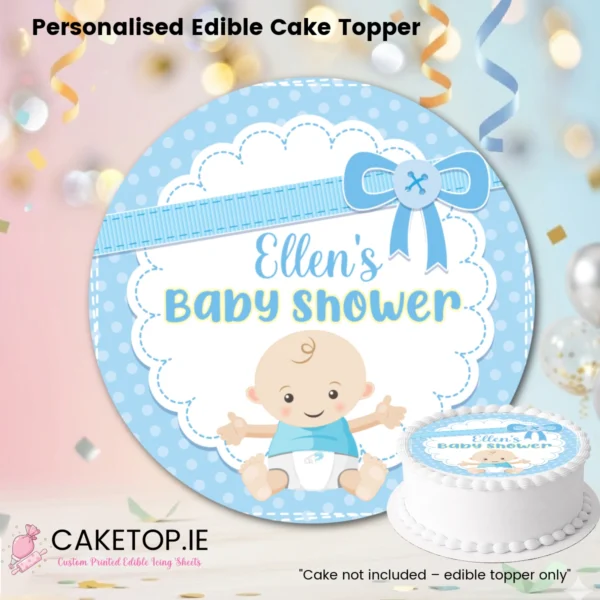 Baby Shower Edible Cake Topper - Caketop.ie