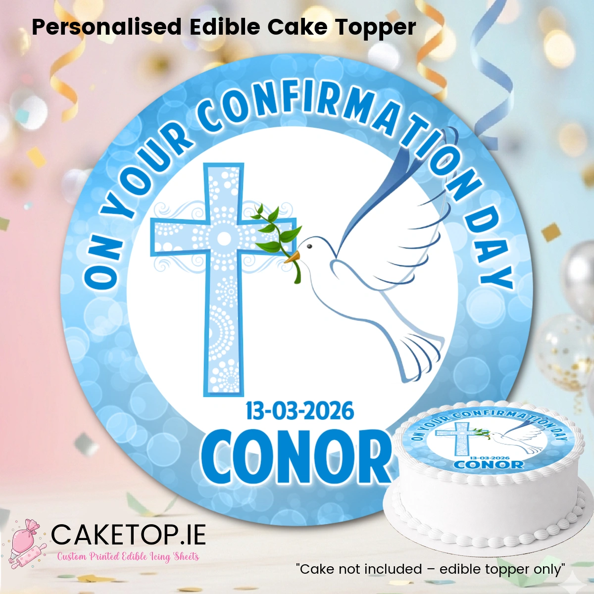 Confirmation Edible Cake Topper Confirmation Edible Cake Topper