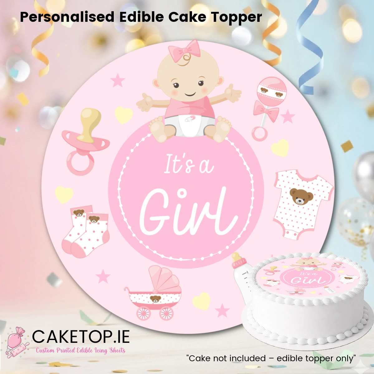 Baby Edible Cake Topper Baby Edible Cake Topper