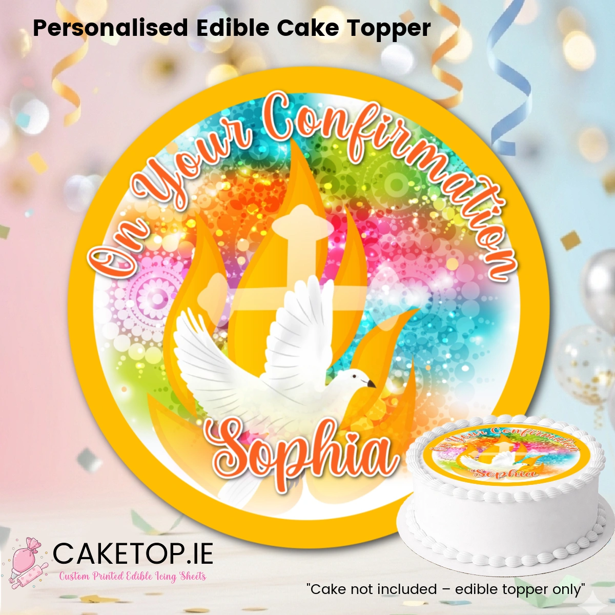 Confirmation Edible Cake Topper Confirmation Edible Cake Topper