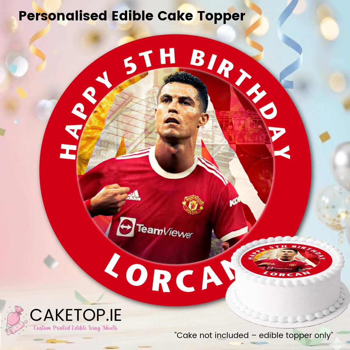 Ronaldo Edible Cake Toppers Ronaldo Edible Cake Toppers