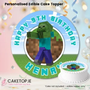 Minecraft Edible Cake Topper