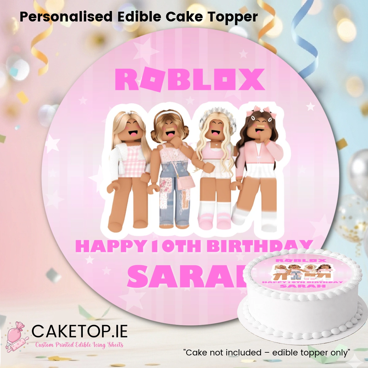 Roblox Edible Cake Topper Roblox Edible Cake Topper