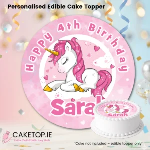 Unicorn Edible Cake Topper