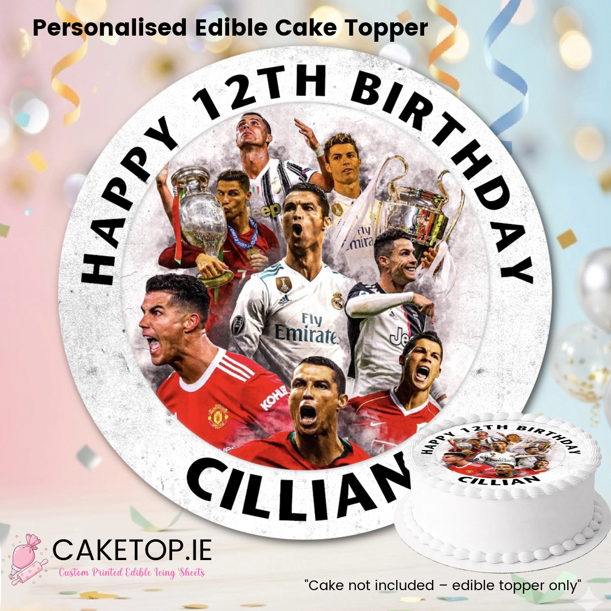 Ronaldo Edible Cake Toppers Ronaldo Edible Cake Toppers