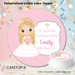 Communion Edible Cake Toppers