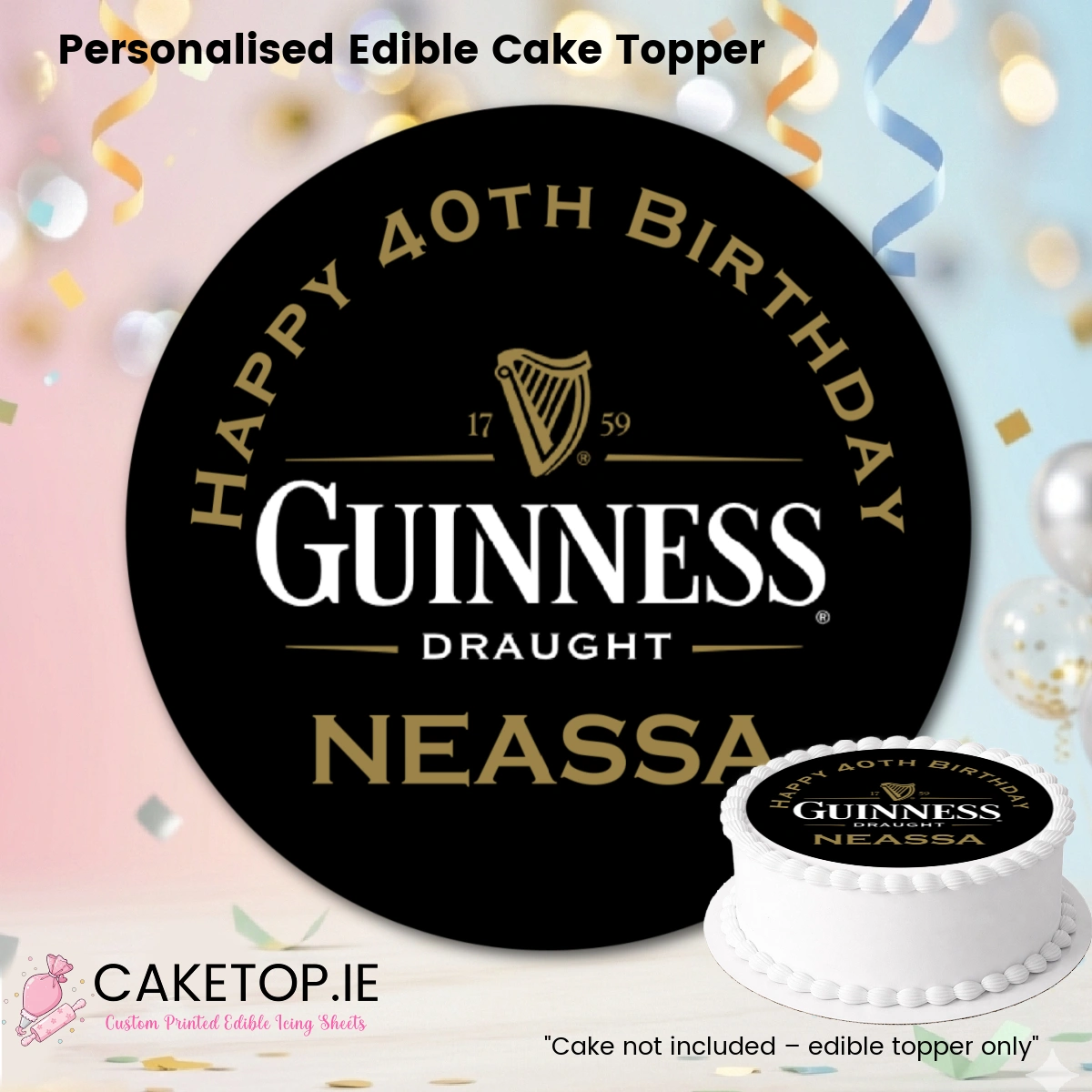 Alcohol Edible Drinks Topper Alcohol Edible Drinks Topper