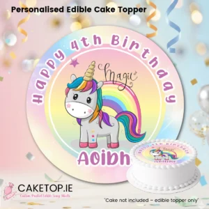 Unicorn Edible Cake Topper