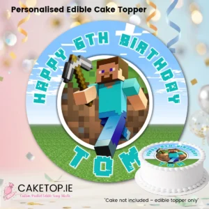 Minecraft Edible Cake Topper