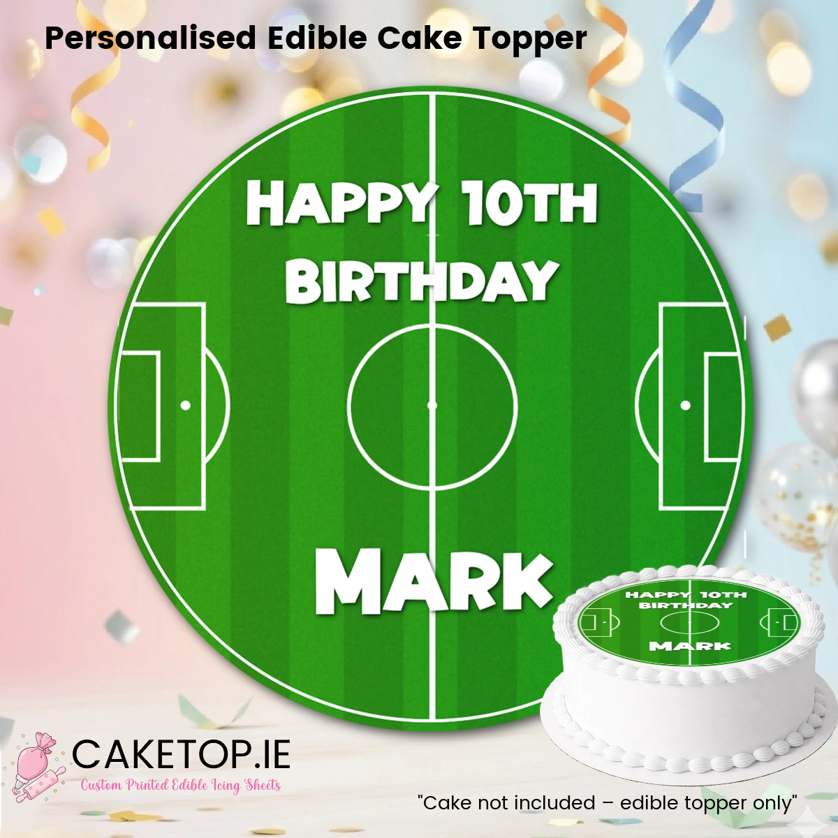 Football Edible Cake Toppers Football Edible Cake Toppers