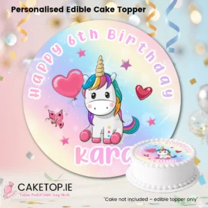 Unicorn Edible Cake Topper
