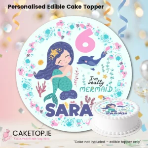 Mermaid Edible Cake Topper