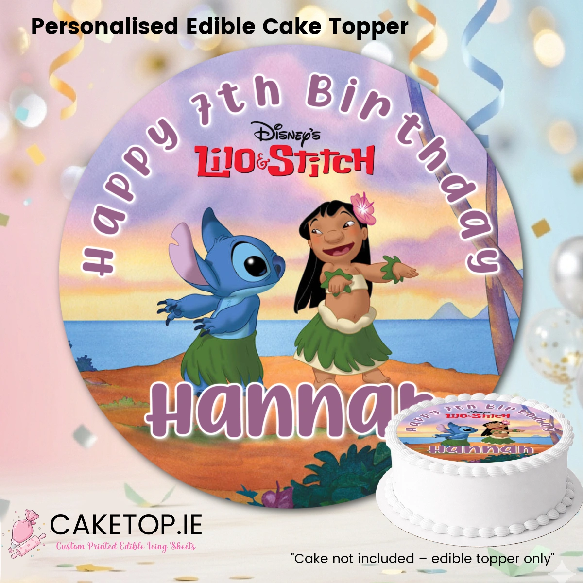 Stitch Edible Cake Topper Stitch Edible Cake Topper