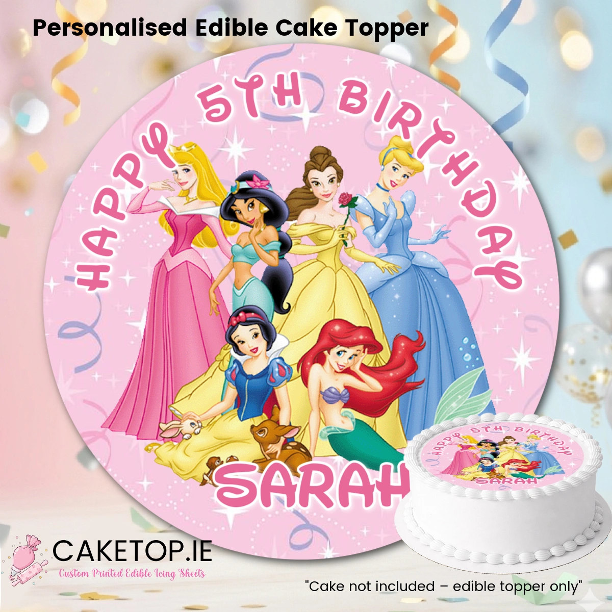 Princess Edible Cake Topper Princess Edible Cake Topper