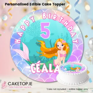 Mermaid Edible Cake Topper
