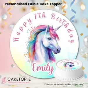 Unicorn Edible Cake Topper