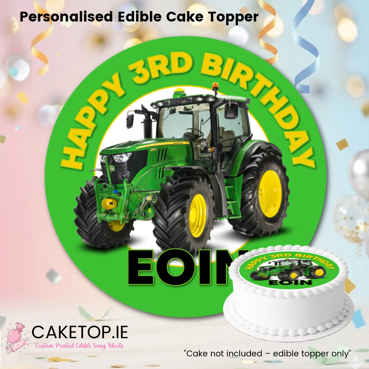 Tractor Edible Cake Topper Tractor Edible Cake Topper