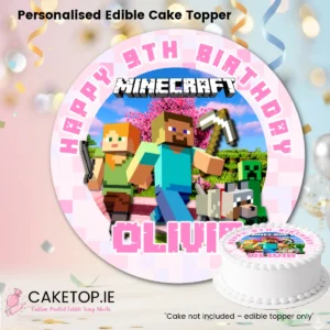Minecraft Edible Cake Topper