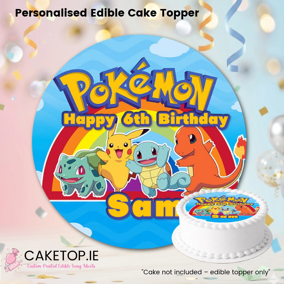 Pokemon Edible Cake Topper Pokemon Edible Cake Topper