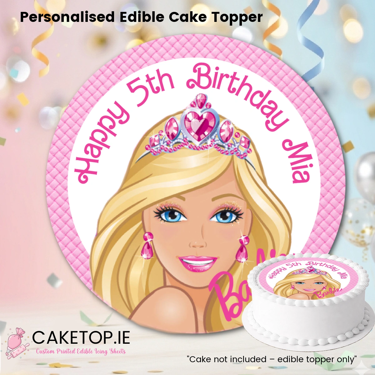 Barbie Edible Cake Topper Barbie Edible Cake Topper