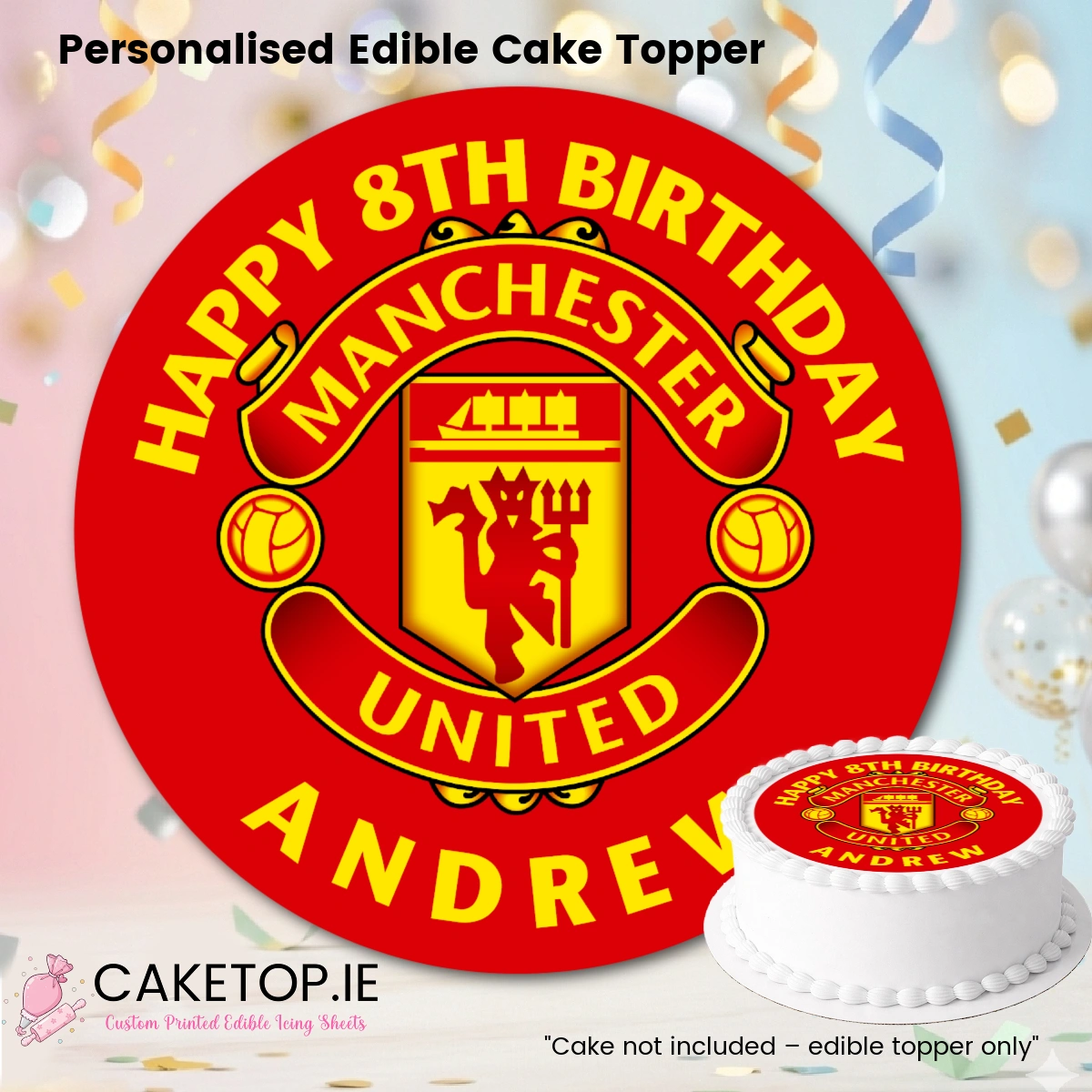 Manchester United Edible Cake Topper Manchester United Edible Cake Topper