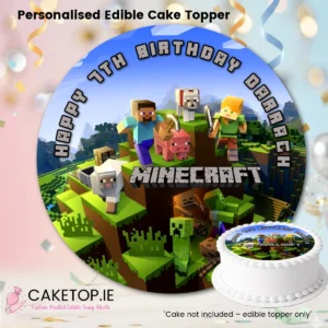 Minecraft Edible Cake Topper