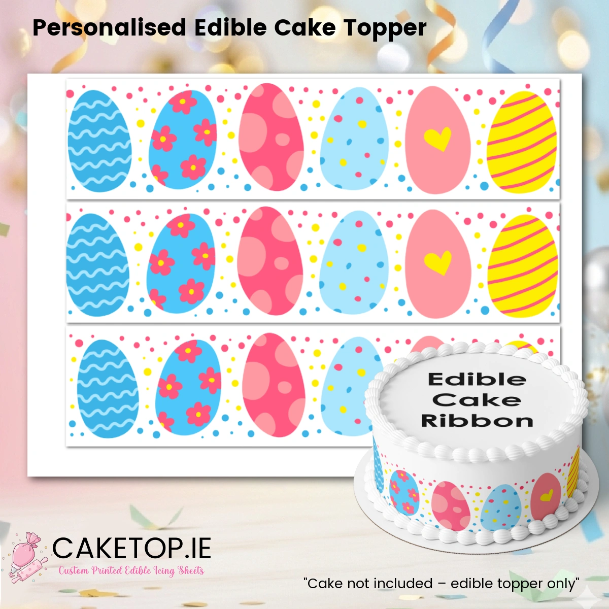 Easter Edible Cake Ribbon Easter Edible Cake Ribbon