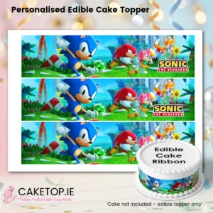 Sonic Edible Cake Ribbon