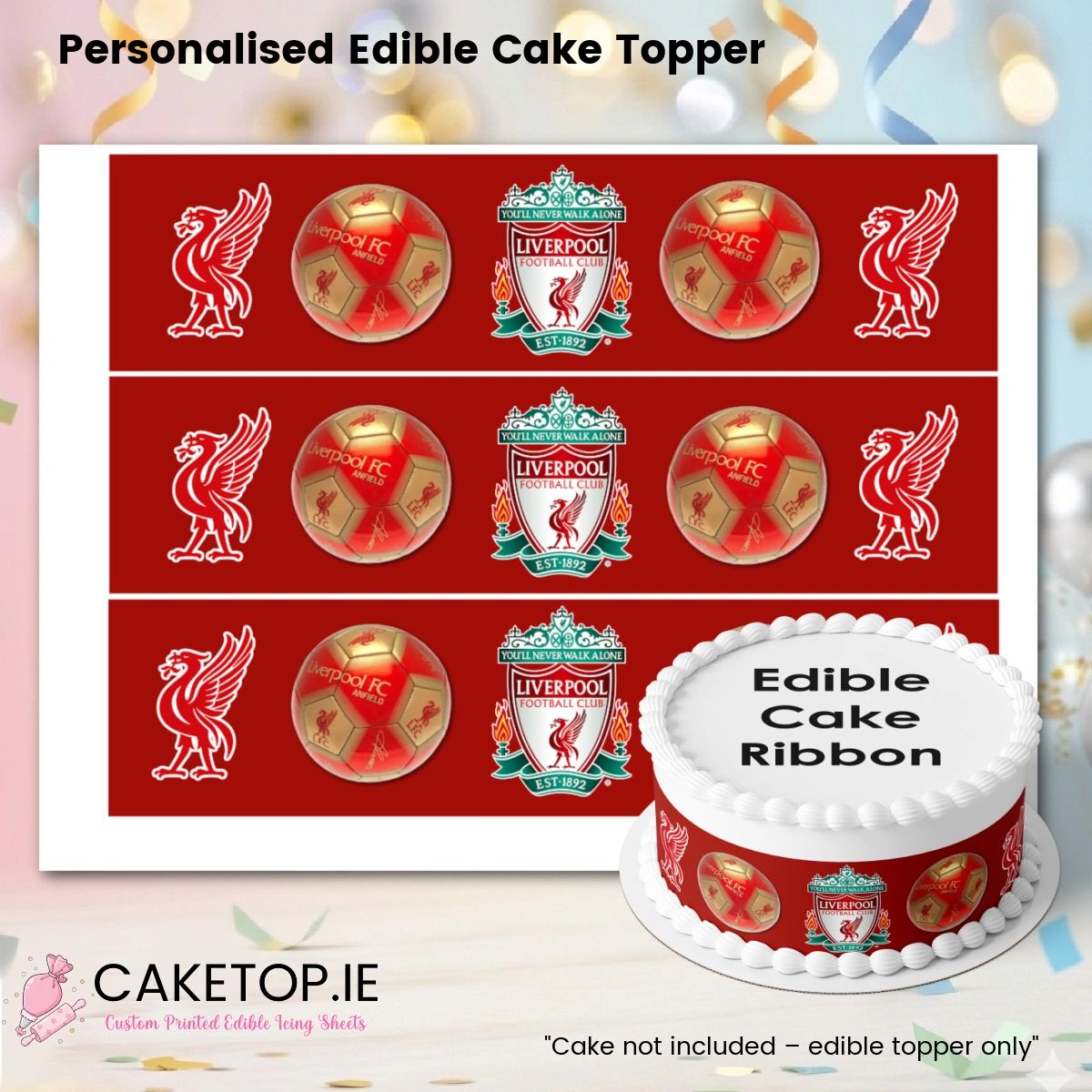 Liverpool Edible Cake Ribbon Liverpool Edible Cake Ribbon