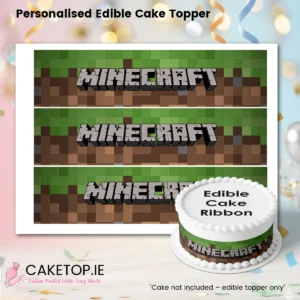 Minecraft Edible Cake Ribbon