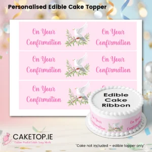 Confirmation Edible Cake Ribbon