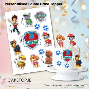 Paw Patrol Edible Cutout Topper