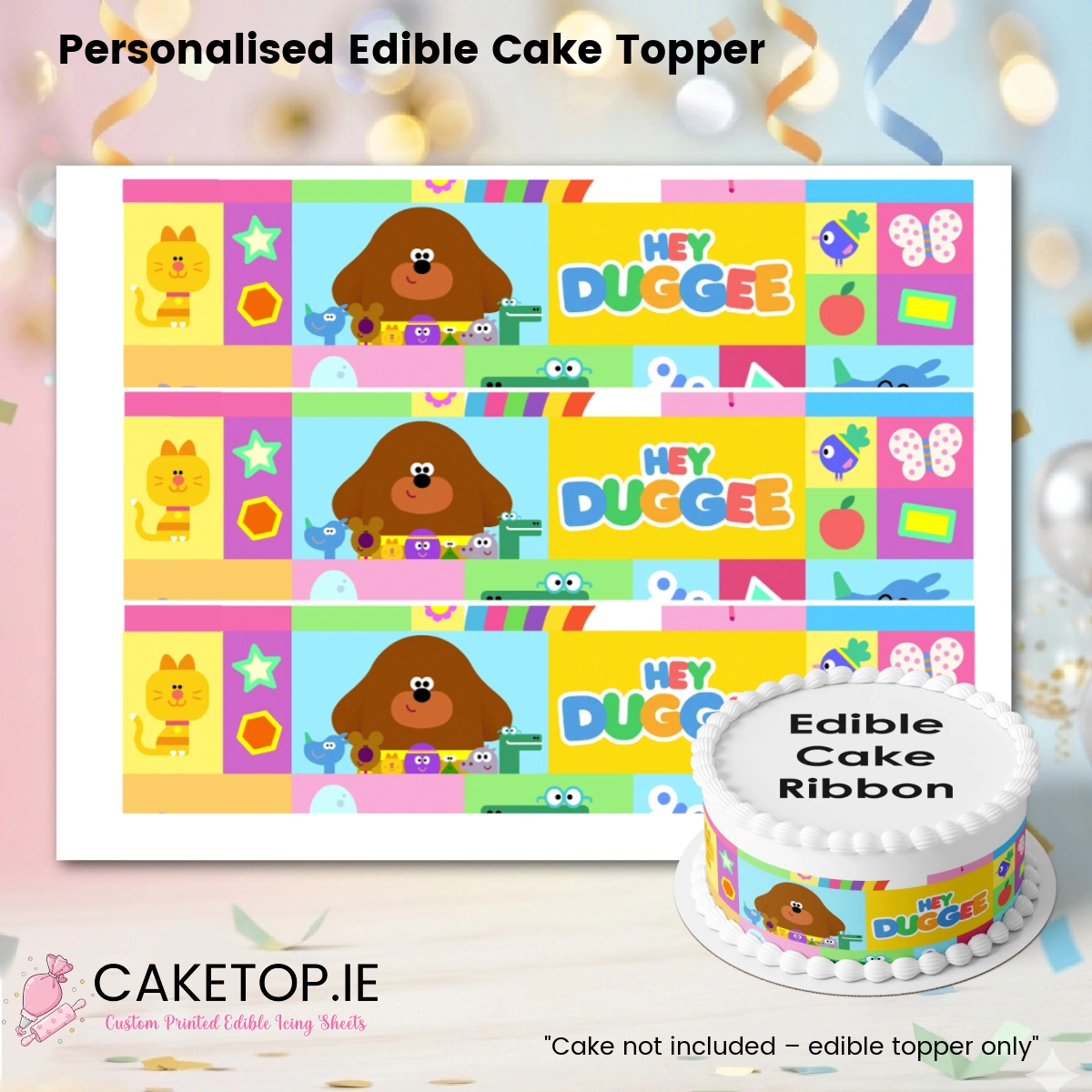 Hey Duggee Edible Cake Ribbon Hey Duggee Edible Cake Ribbon