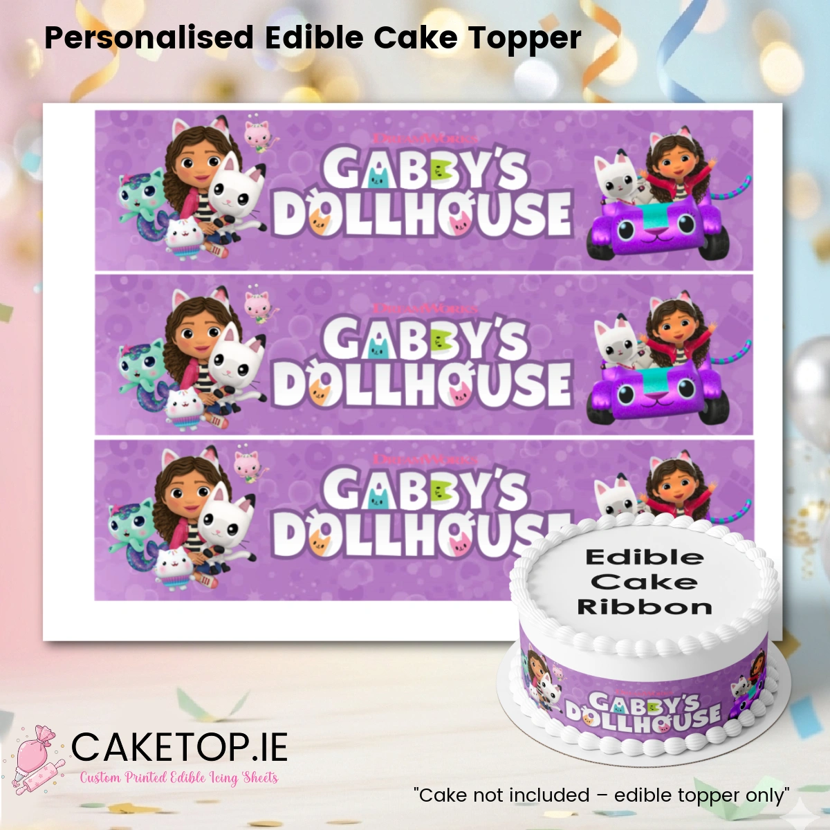 Gabby Edible Cake Ribbon Gabby Edible Cake Ribbon