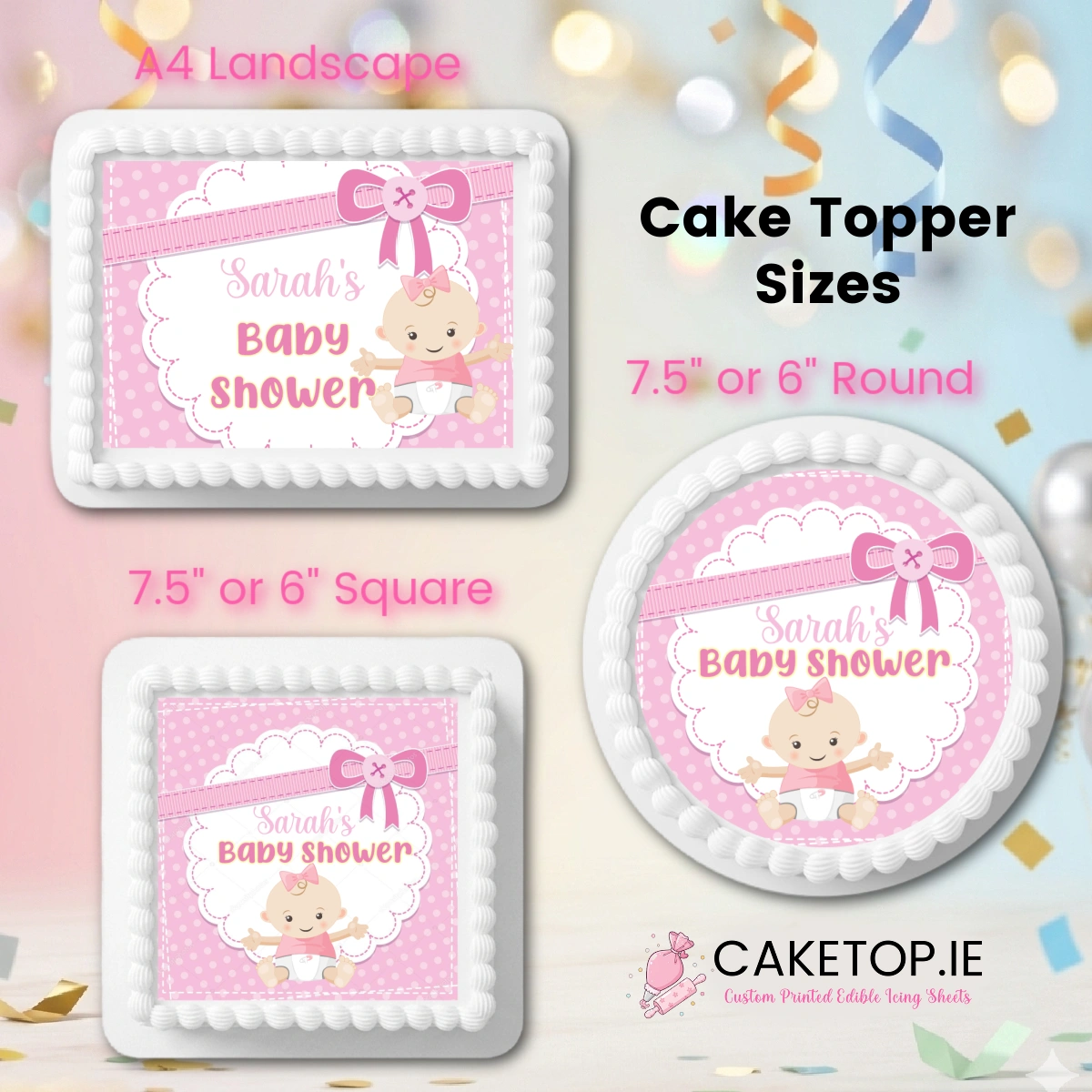 Baby Edible Cake Topper Baby Edible Cake Topper