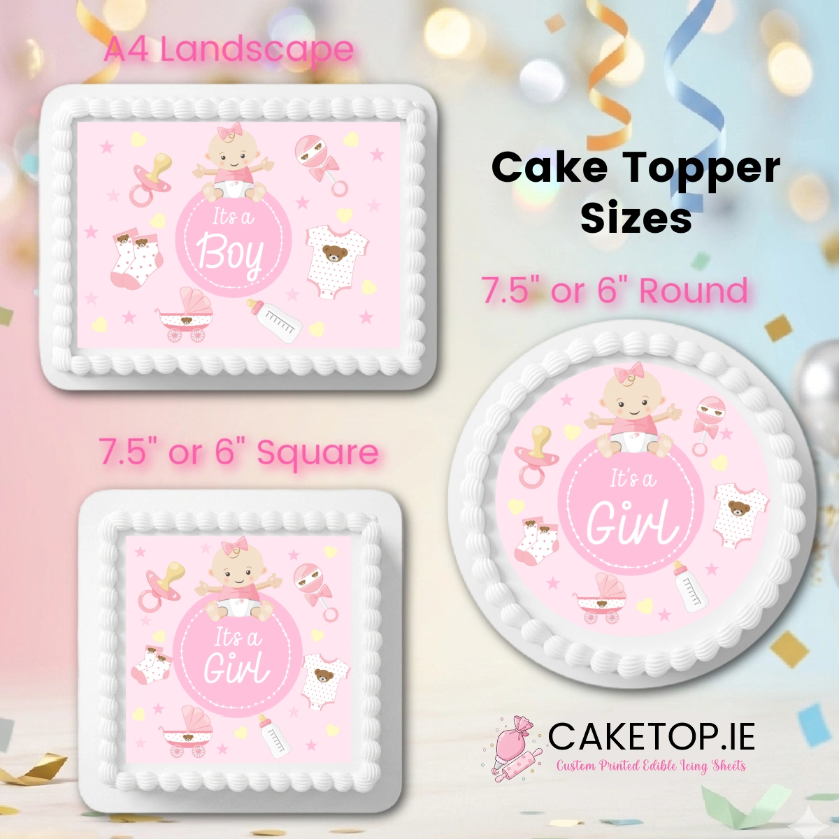 Baby Edible Cake Topper Baby Edible Cake Topper