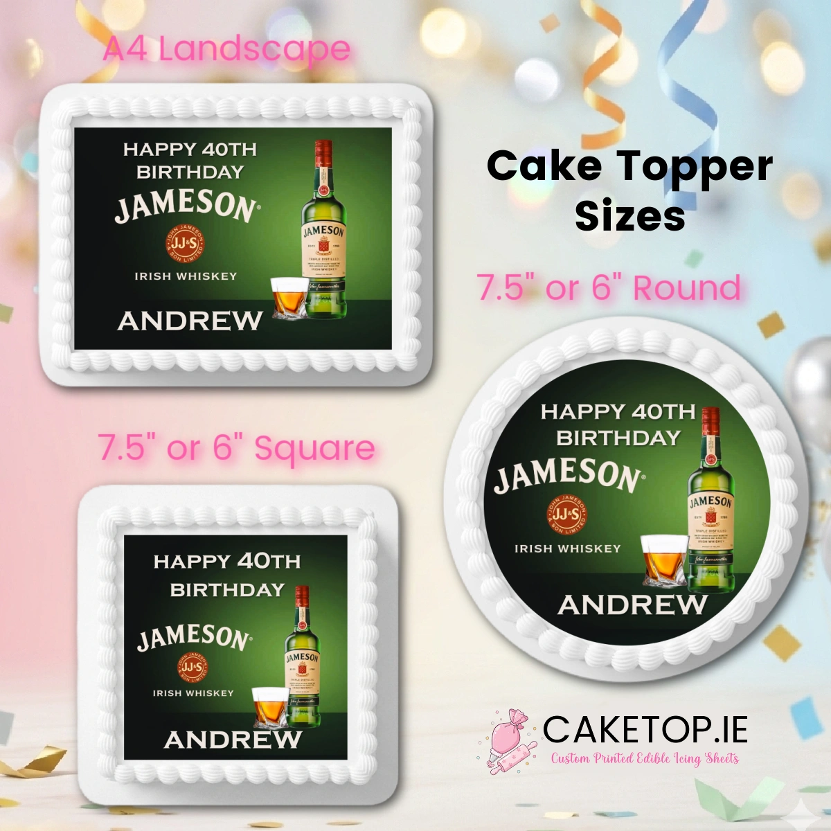 Alcohol Edible Drinks Topper Alcohol Edible Drinks Topper