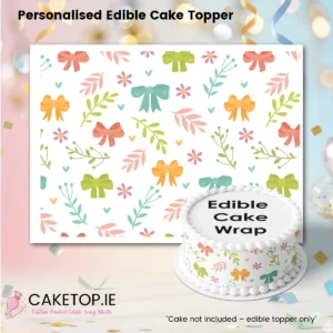 Bows Edible Cake Wrap