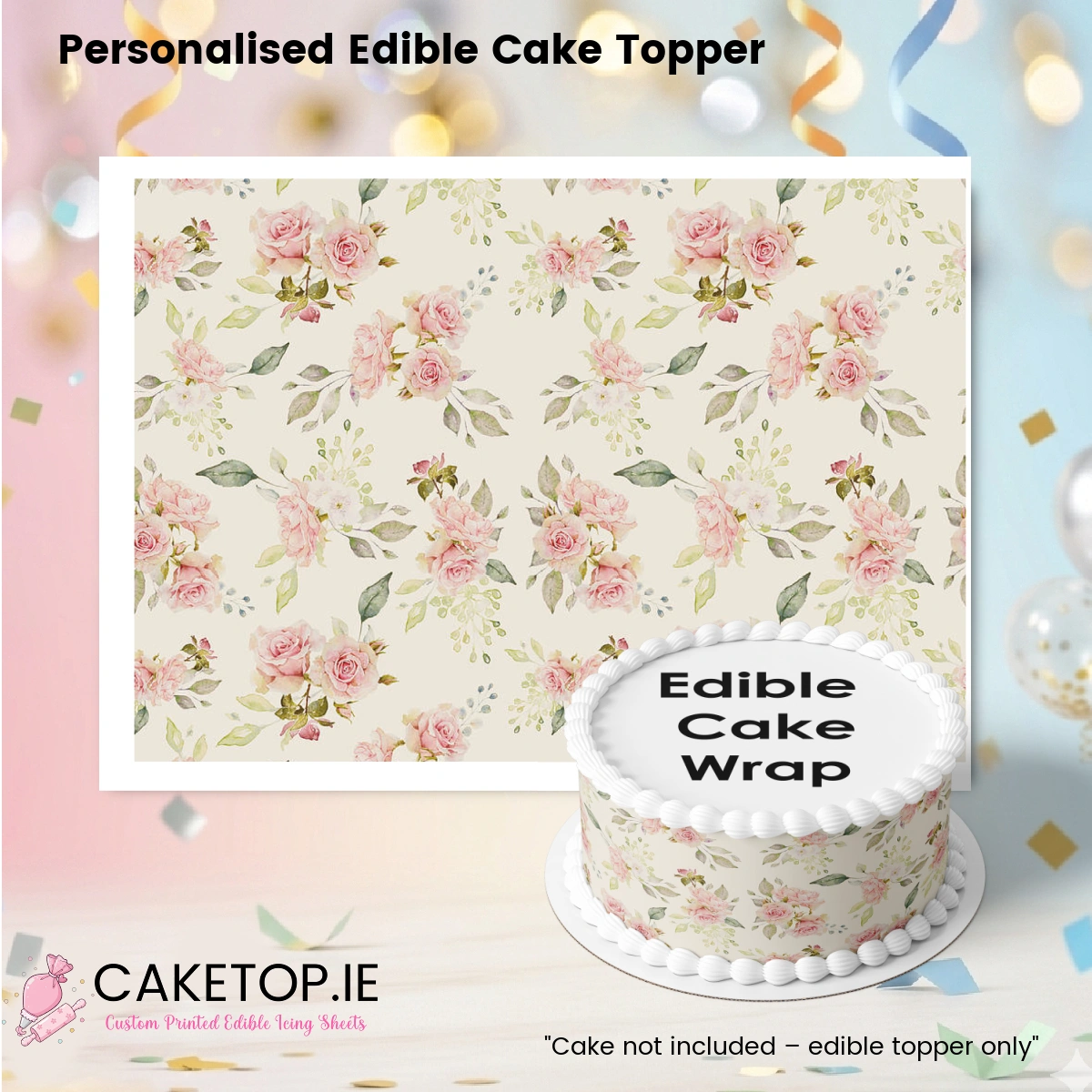 Vintage Edible Cake Wrap Vintage Edible Cake Wrap
