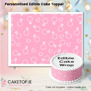 Engagement Edible Cake Wrap