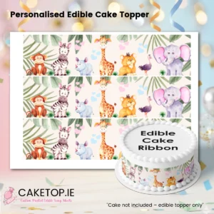 Safari Edible Cake Ribbon