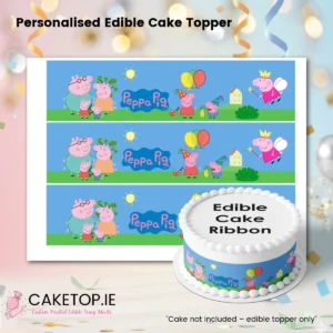Peppa Edible Cake Ribbon