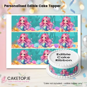 Mermaid Edible Cake Ribbon