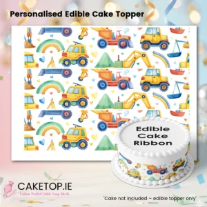 Digger Edible Cake Ribbon